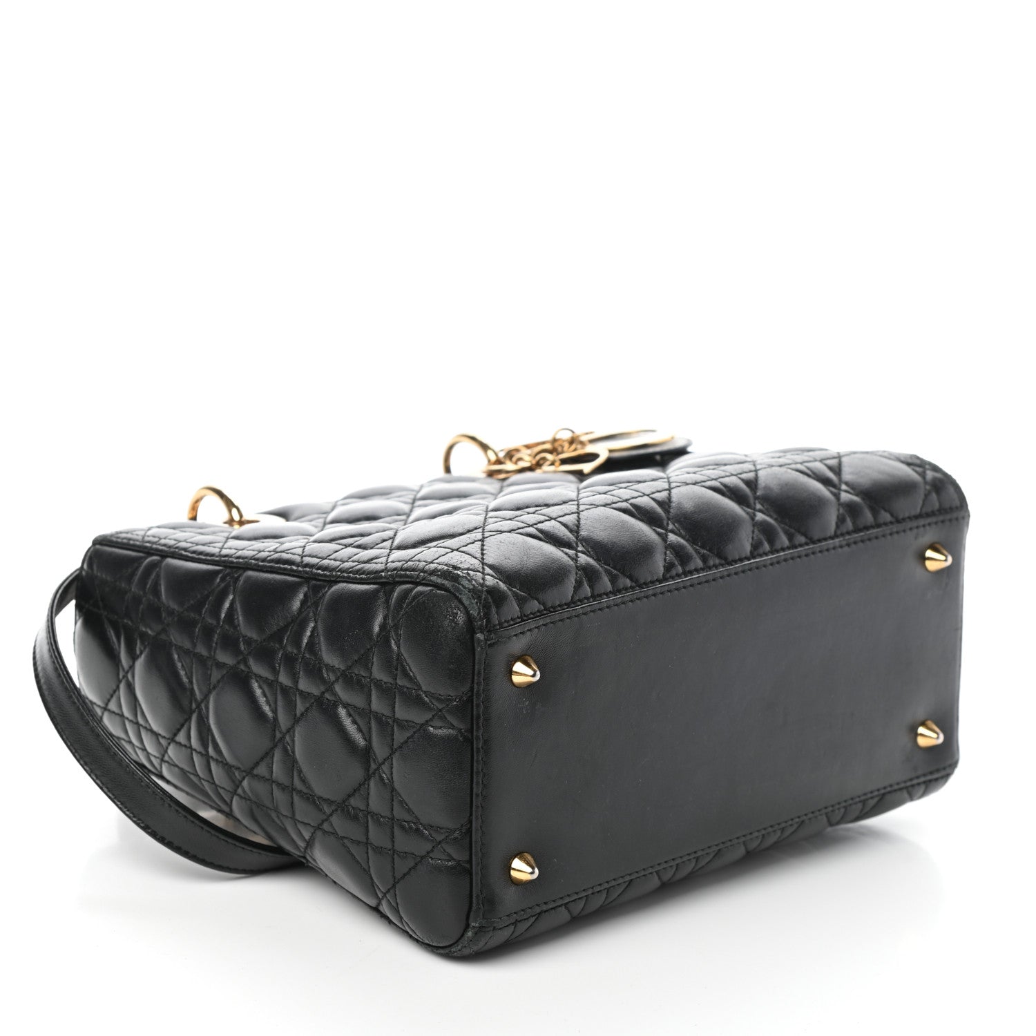 Christian Dior Lambskin Cannage Medium Lady Dior Black 4 of 9