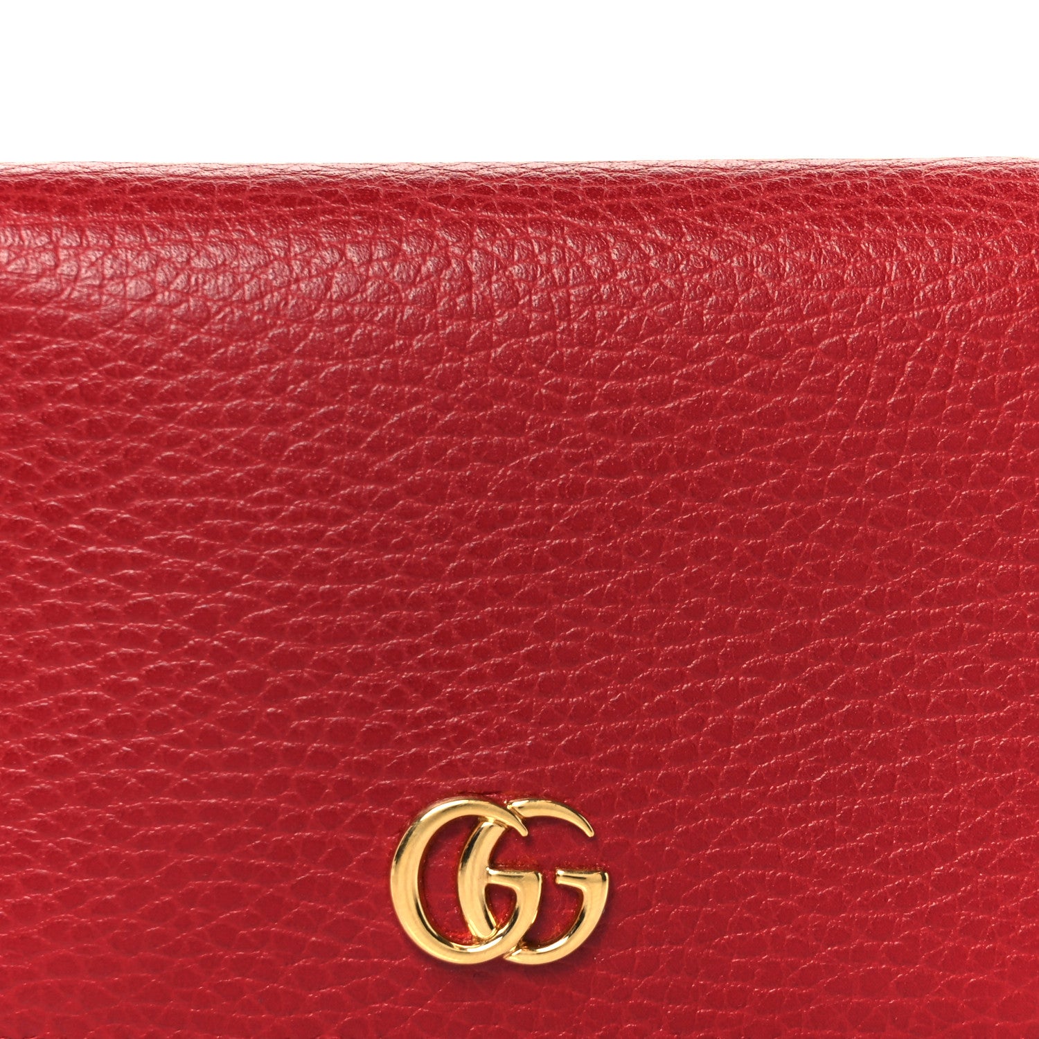 Gucci Dollar Calfskin GG Marmont Card Case Hibiscus Red 10 of 11