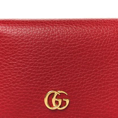 Gucci Dollar Calfskin GG Marmont Card Case Hibiscus Red 10 of 11