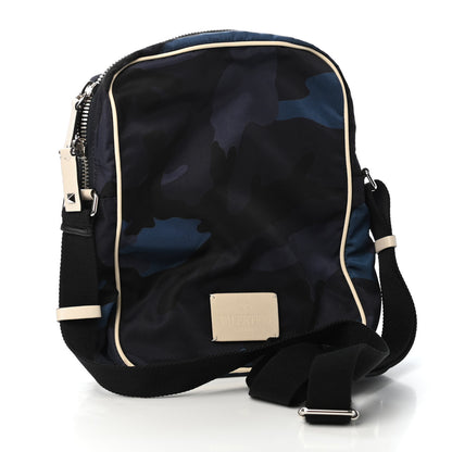Valentino Garavani Nylon Camouflage Rockstud Crossbody Bag Blue 2 of 4