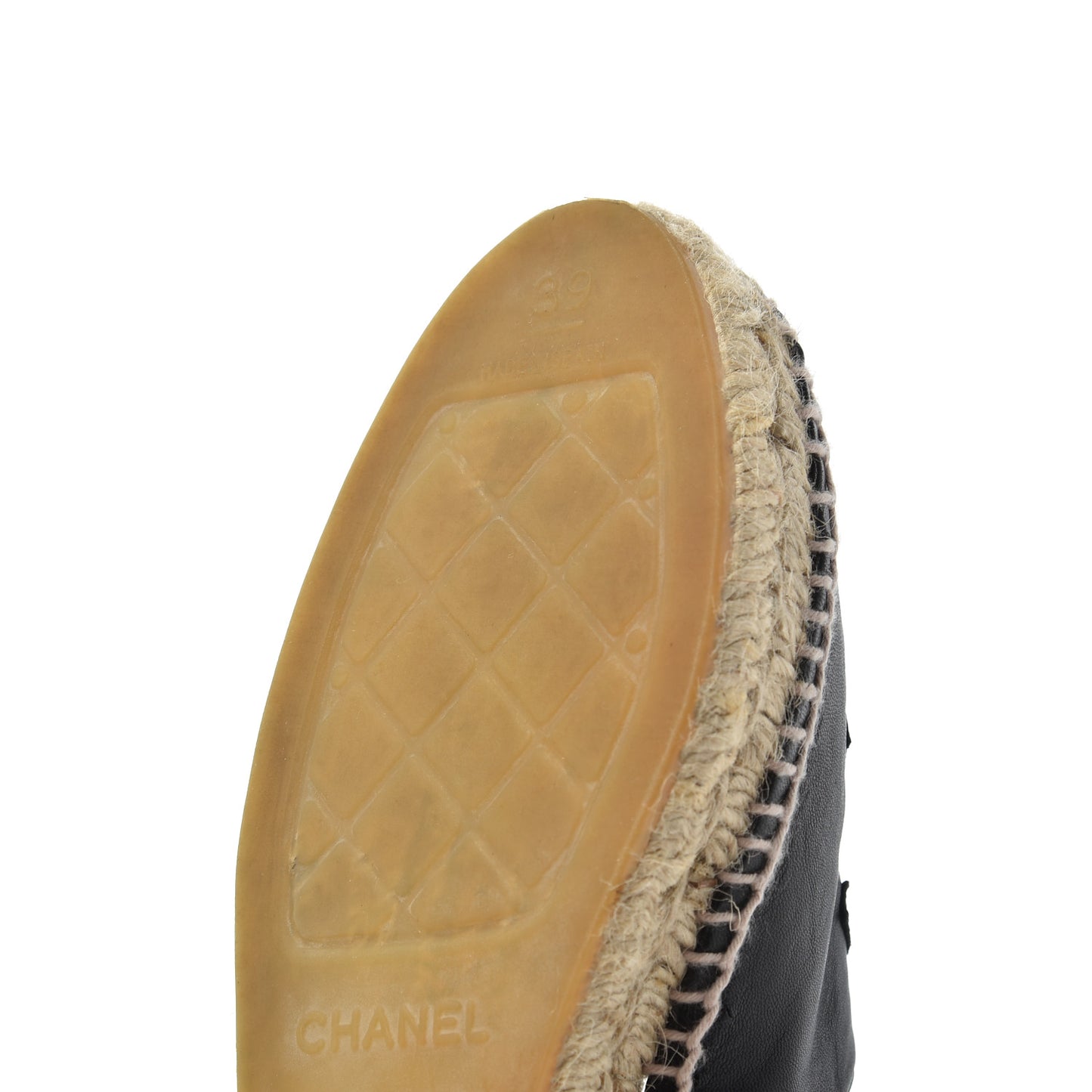 Lambskin CC Espadrilles 39 Black
