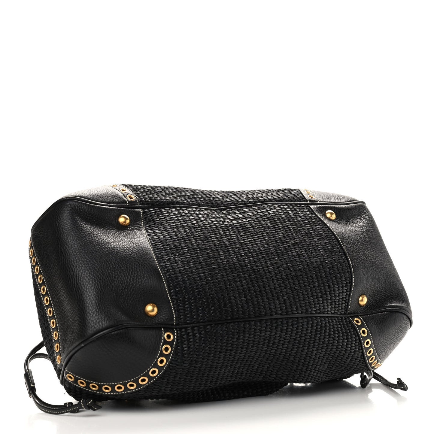 Paglia Vitello Daino Frame Satchel Black