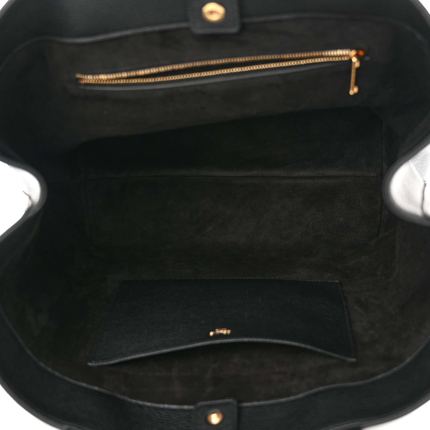 Celine Grained Calfskin Triomphe Medium Cabas Anais Black 5 of 10