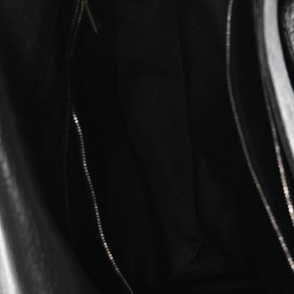 Saint Laurent Grained Lambskin Monogram Oversized Niki Chain Satchel Black 4 of 10