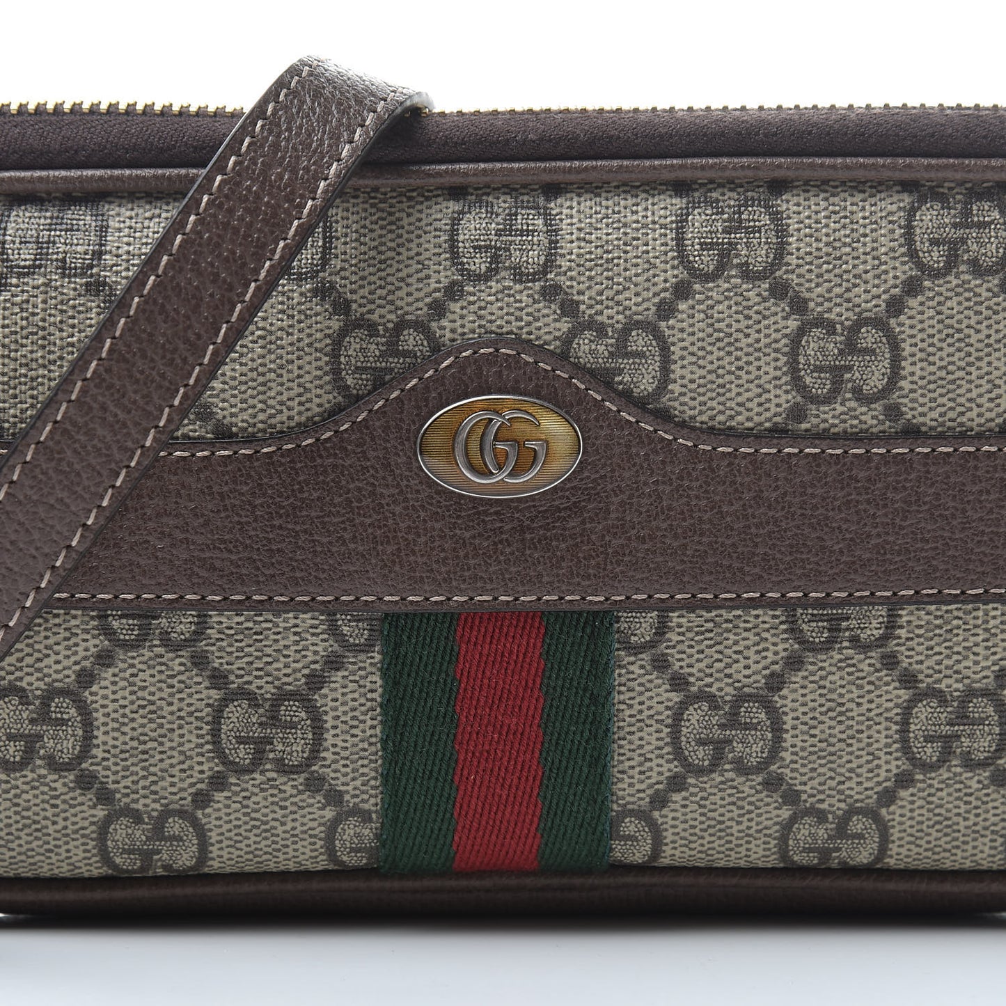GG Supreme Monogram Web Mini Ophidia GG Bag Brown