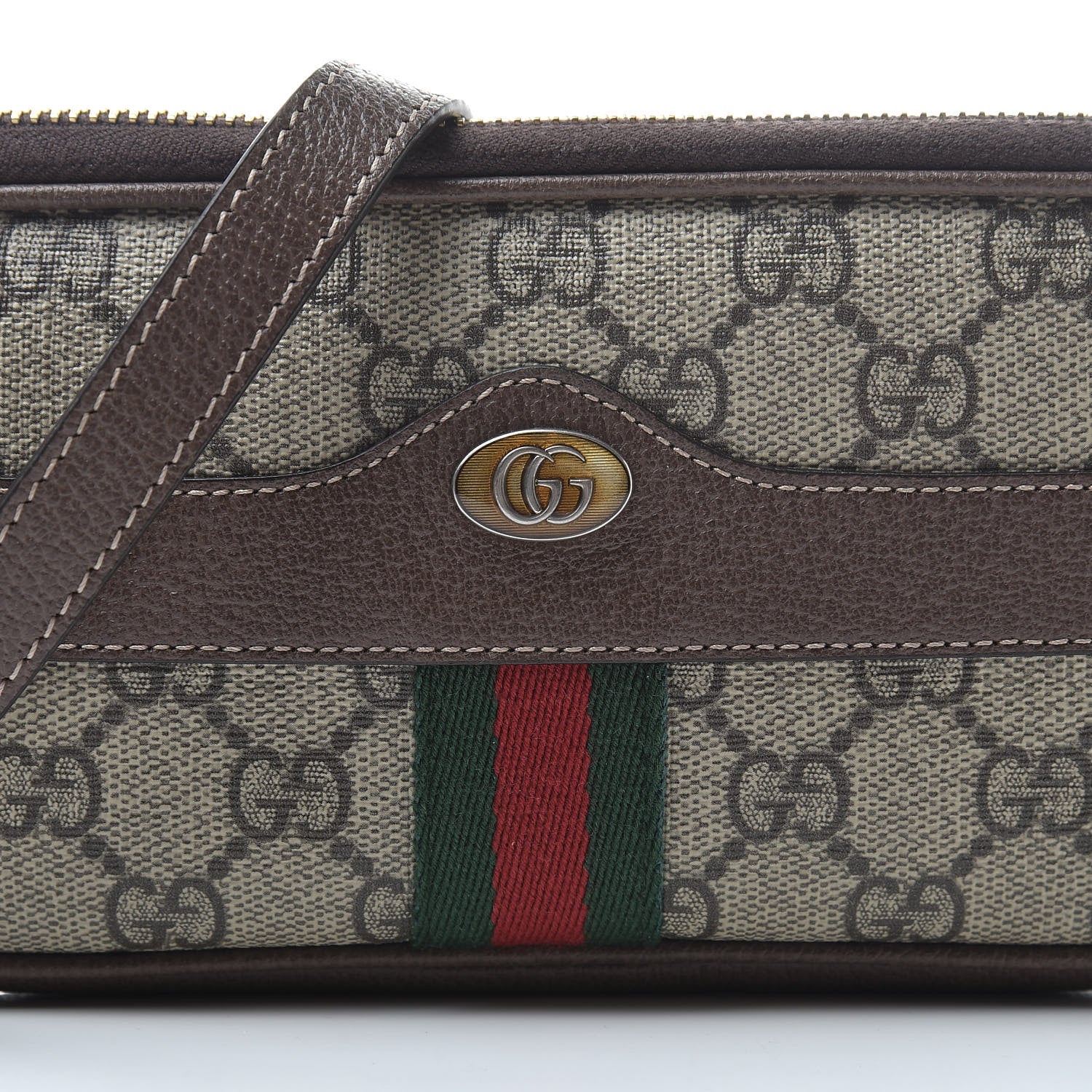 Gucci GG Supreme Monogram Web Mini Ophidia GG Bag Brown 8 of 10