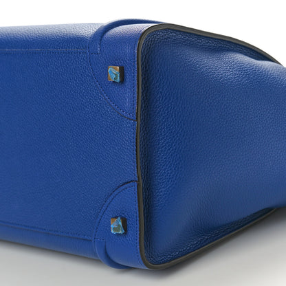 Celine Drummed Calfskin Mini Luggage Indigo 9 of 9