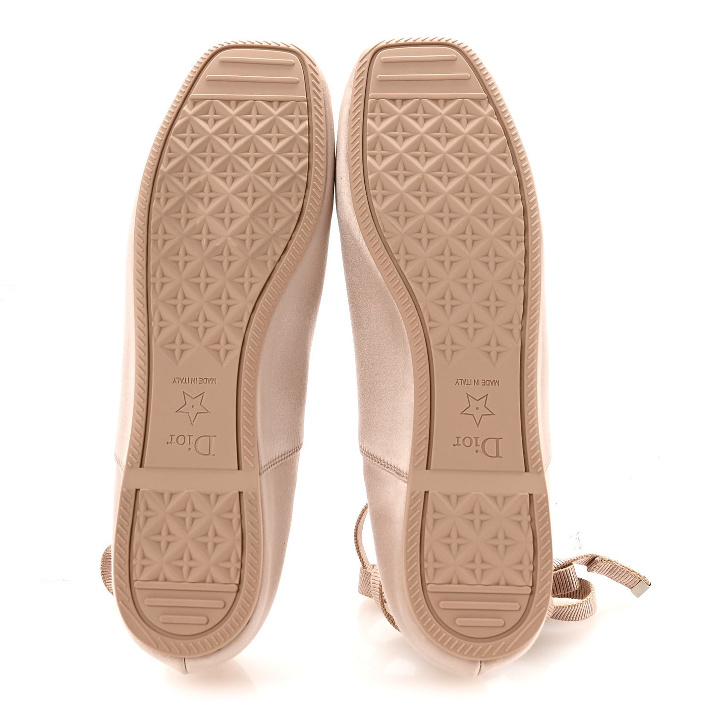 Satin Grosgrain D-Joy Ballet Flats 36 Beige Rose