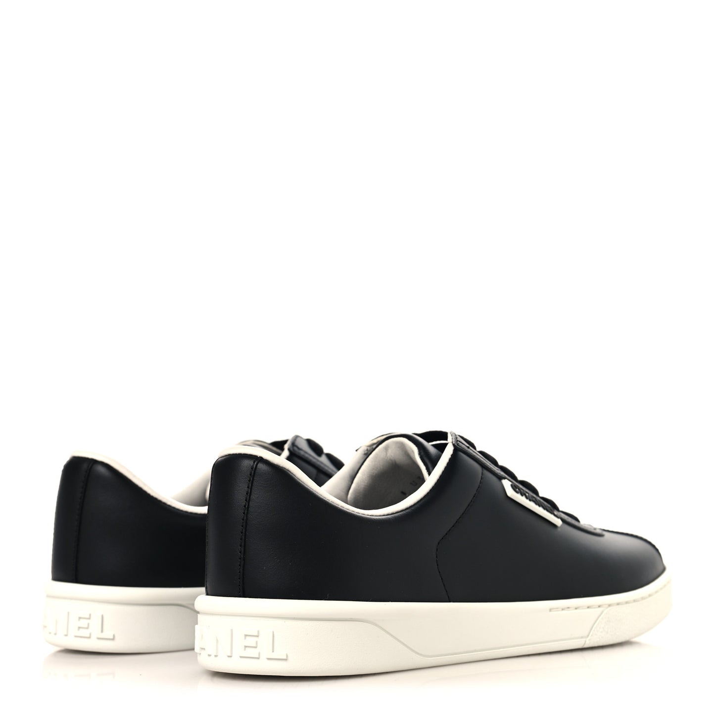Calfskin CC Womens Sneakers 37 Black