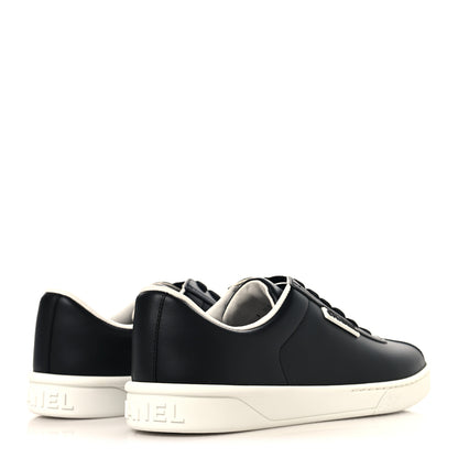 Chanel Calfskin CC Womens Sneakers 37 Black 5 of 8