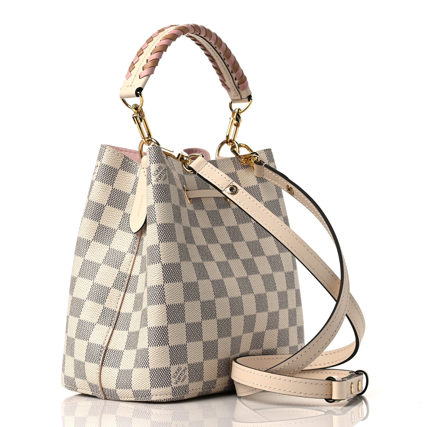 Damier Azur Braided Neonoe BB Pink