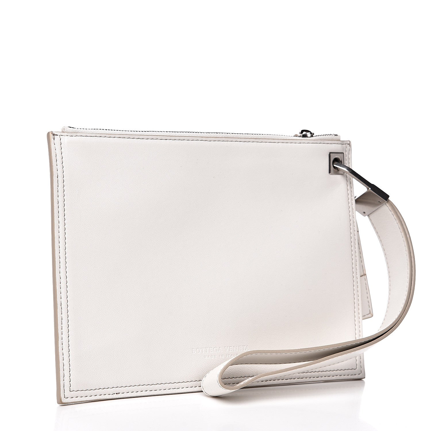 Bottega Veneta Nappa Maxi Intreccio Small Pouch White 2 of 9