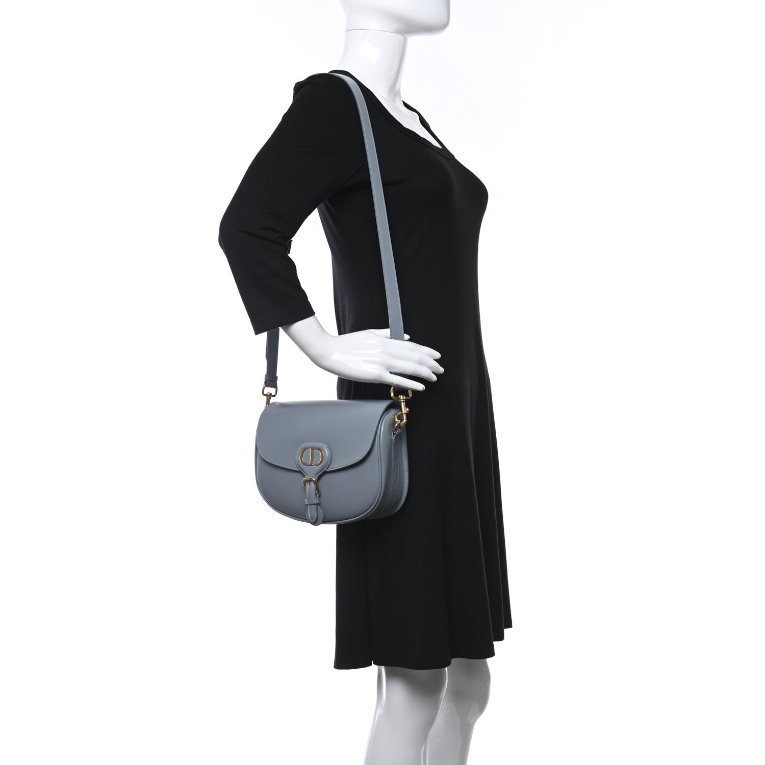 Christian Dior Box Calfskin Medium Bobby Flap Gray 3 of 8