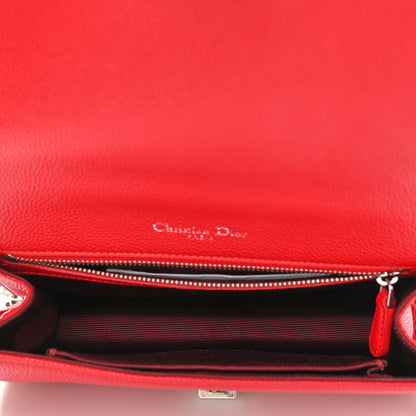 Christian Dior Grained Calfskin Small Diorama Flap Bag Red 6 of 12