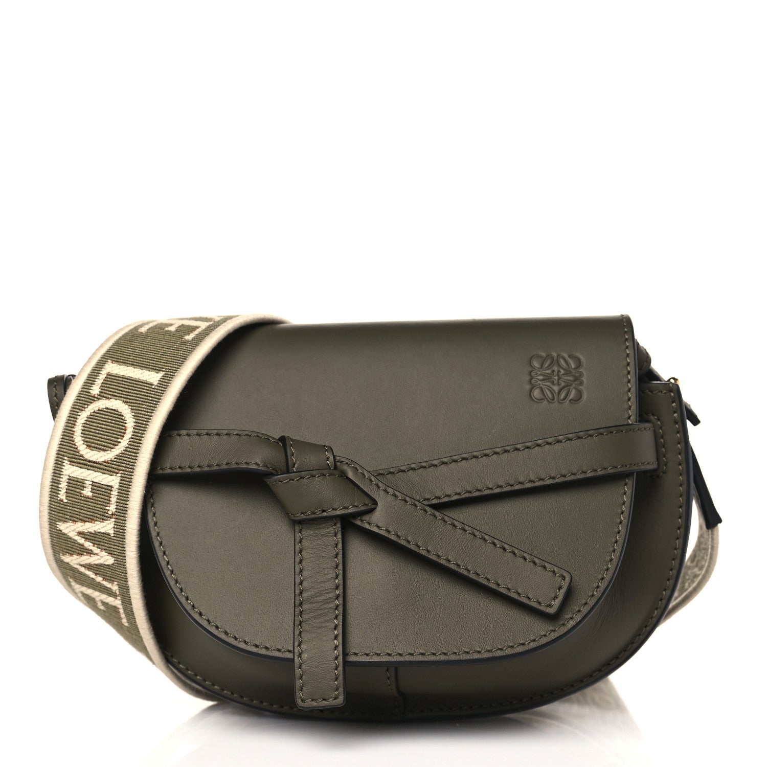 Loewe Calfskin Jacquard Mini Gate Dual Bag Autumn Green 1 of 9