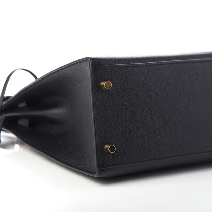 Hermes Epsom Kelly Sellier 32 Black 8 of 10