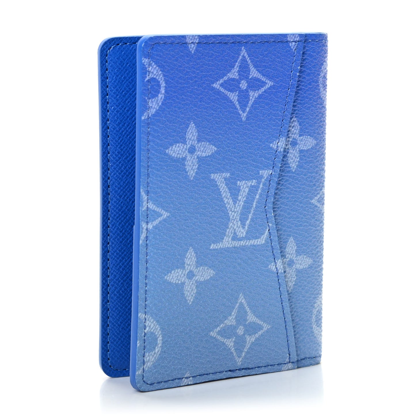 Monogram Clouds Pocket Organizer Blue