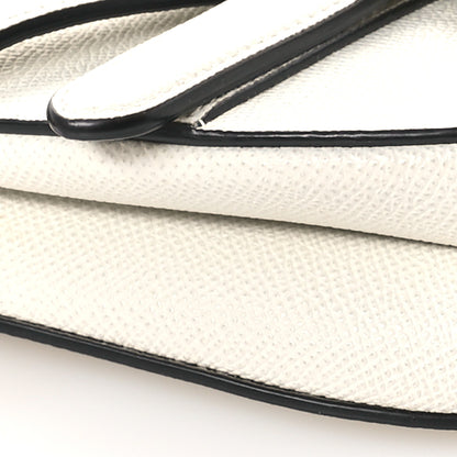 Christian Dior Grained Calfskin Mini Saddle Bag White 10 of 11