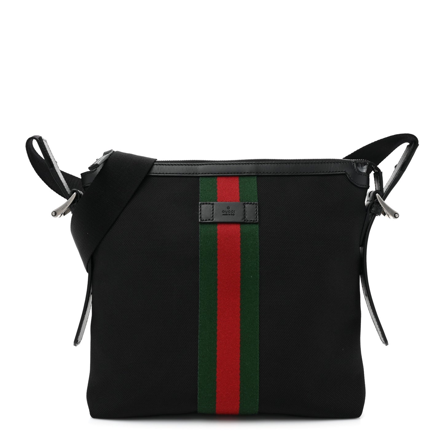 Techno Canvas Web Messenger Bag Black