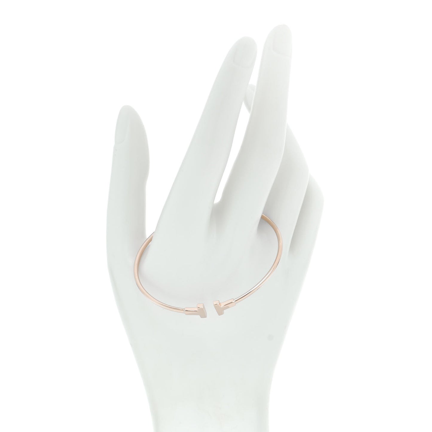 18K Rose Gold Narrow T Wire Bracelet