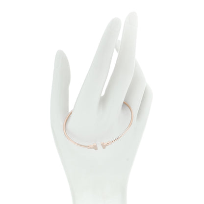Tiffany 18K Rose Gold Narrow T Wire Bracelet 2 of 5