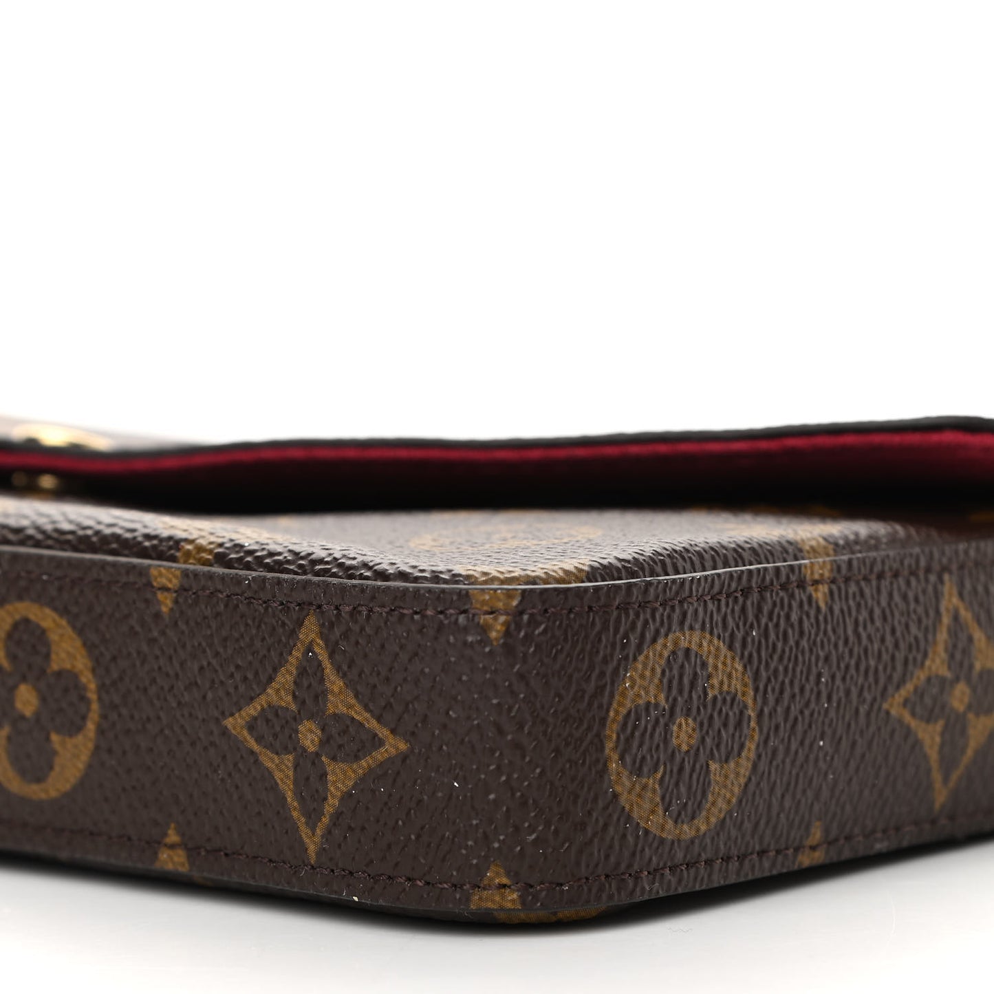 Monogram Pochette Felicie Chain Wallet Fuchsia