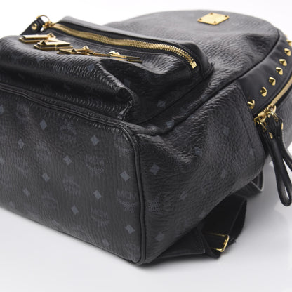 MCM Visetos Studded Medium Stark M Logo Collection Backpack Black 8 of 8