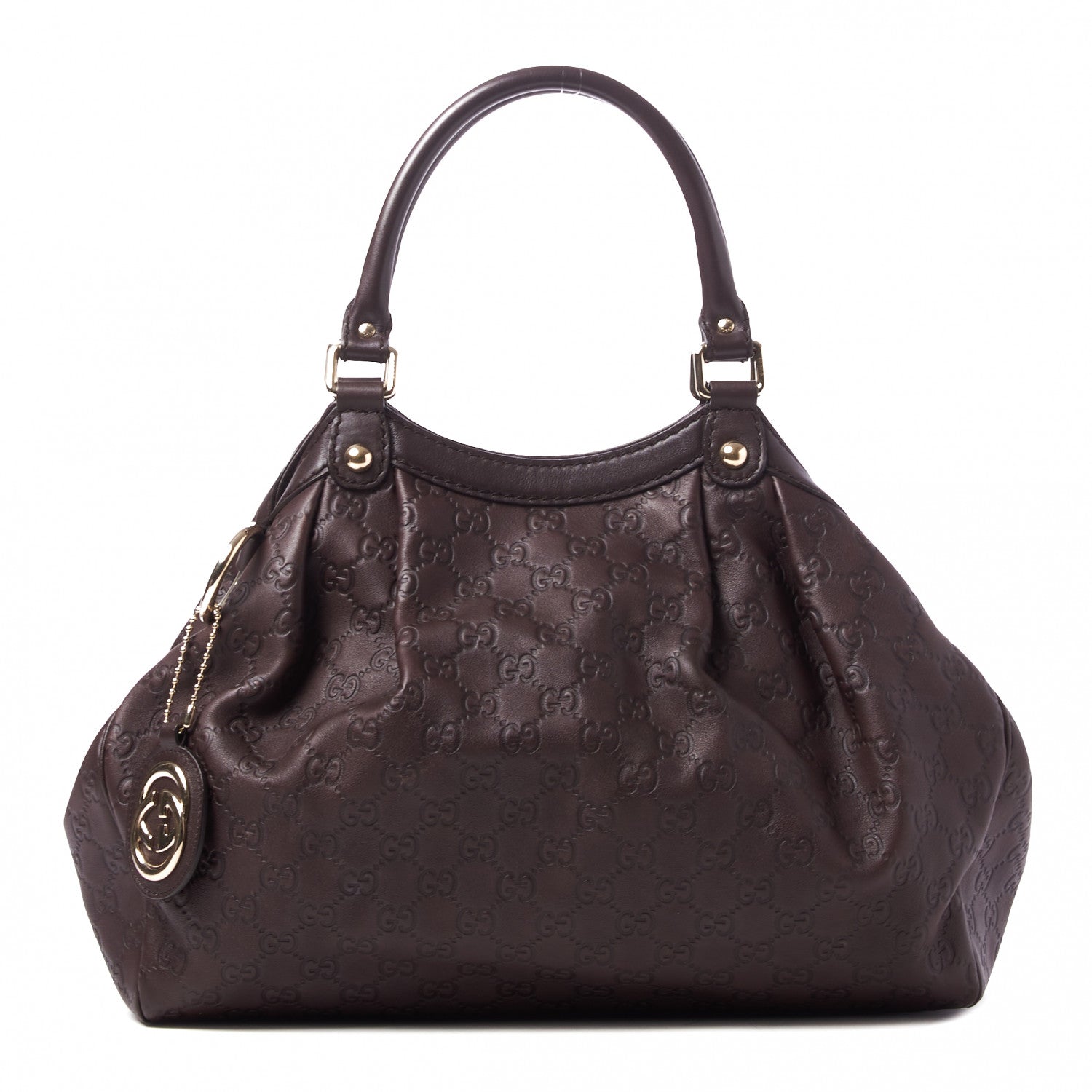 Gucci Guccissima Medium Sukey Tote Chocolate 1 of 10