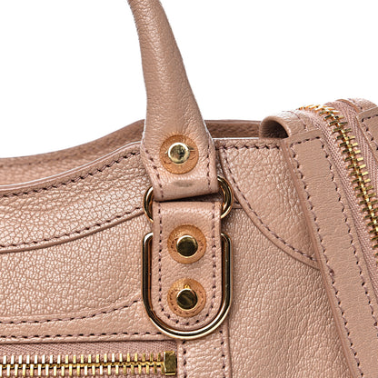 Balenciaga Chevre Gold Metallic Edge Hardware Mini City Rose Des Sables 9 of 12