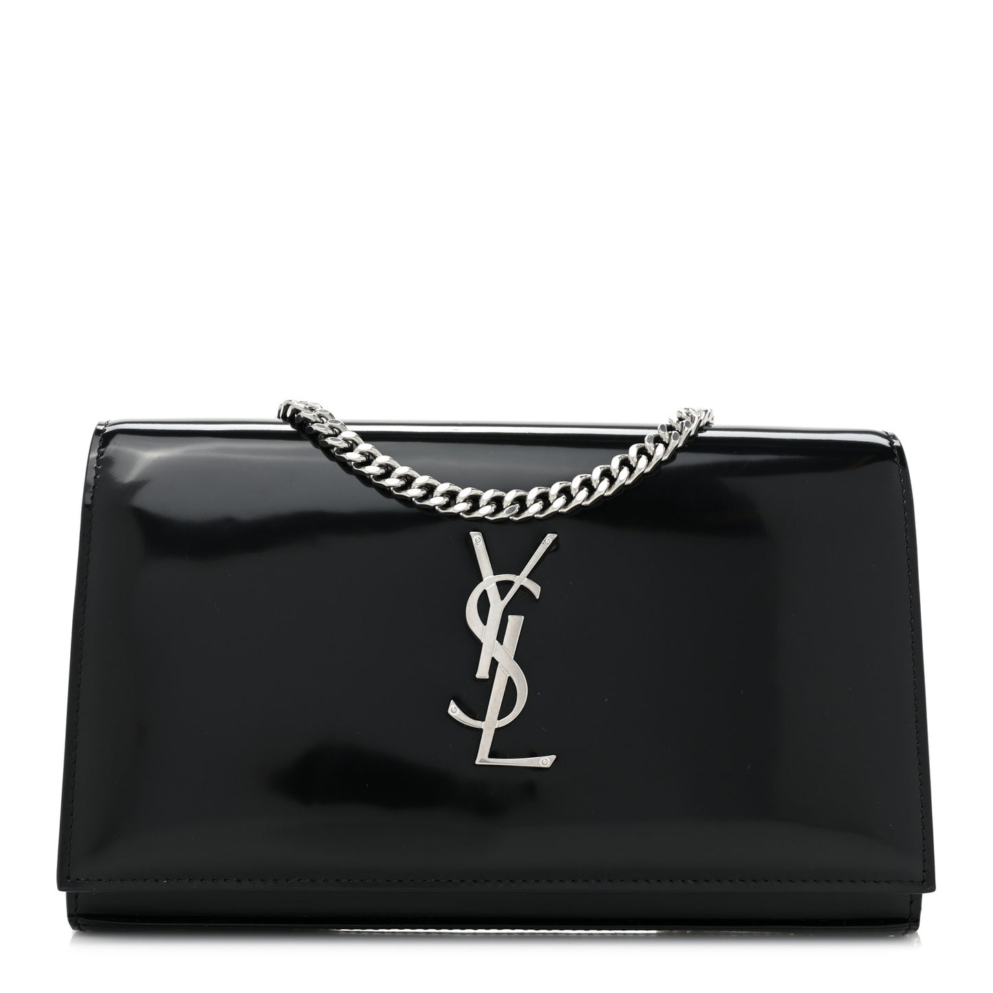 Glazed Calfskin Cassandre Wallet On Chain WOC Black