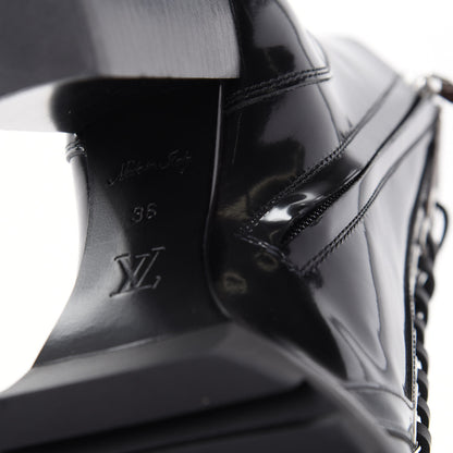 Louis Vuitton Patent Calfskin Monogram Star Trail Ankle Boots 36 Black 9 of 9