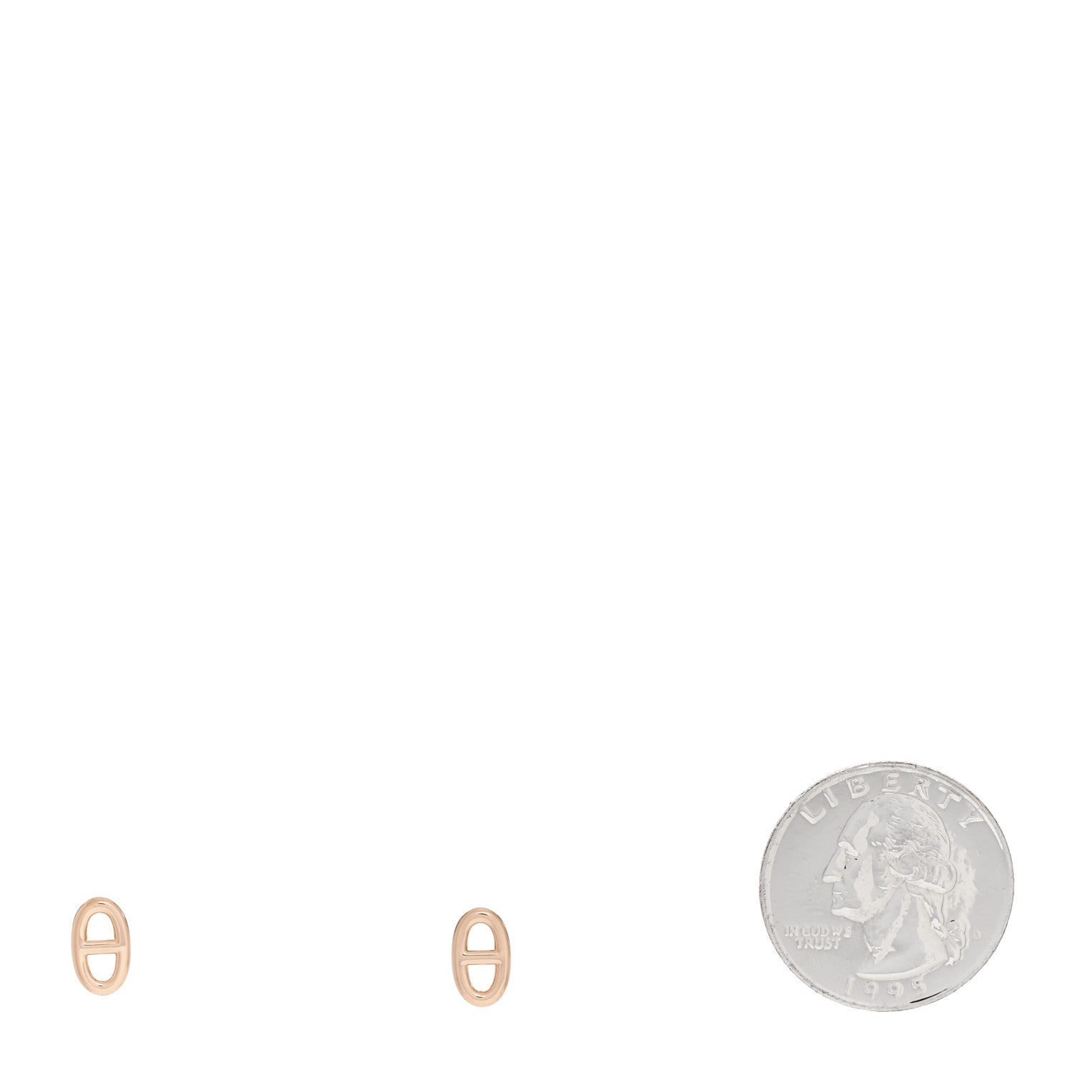 Hermes 18K Rose Gold TPM Farandole Stud Earrings 2 of 6