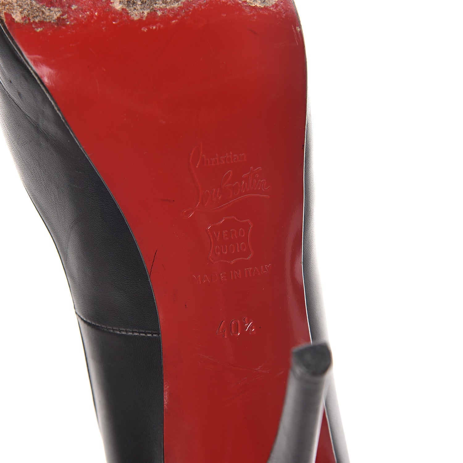 Christian Louboutin Kid Vendome 120 Pumps 40.5 Black Red 6 of 7
