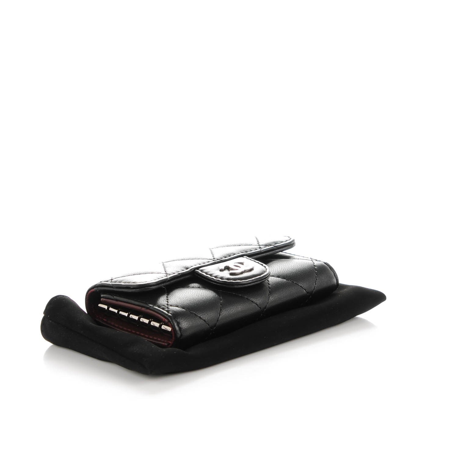 Chanel Lambskin Quilted 6 Key Holder Black 4 of 8
