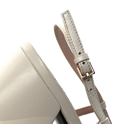 Gucci Malaga Kid Horsebit 75mm Slingback Pumps 39.5 Mystic White 12 of 14