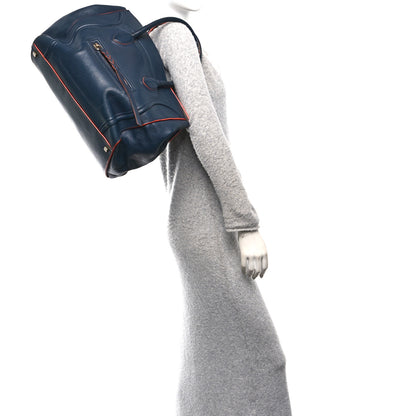 Celine Supple Calfskin Large Phantom Luggage Navy Blue Orange 2 of 17