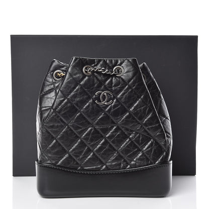 Chanel Aged Calfskin Quilted Small Gabrielle Backpack Black 10 of 10