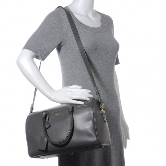 SAINTLAURENTLeatherClassicDuffle6BagGray