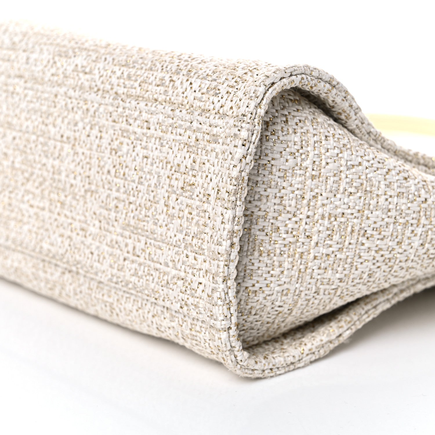 Chanel Lurex Boucle Mini Deauville Tote White 10 of 13