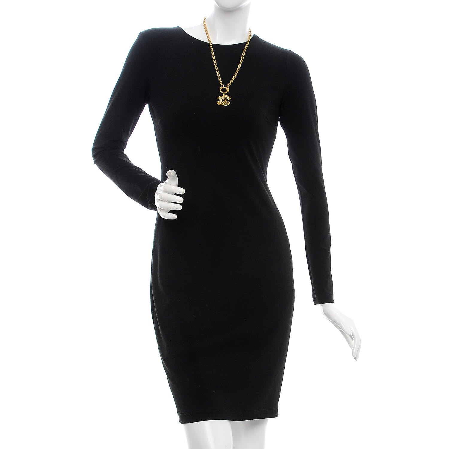 Chanel Quilted CC Long Necklace Gold 2 of 7