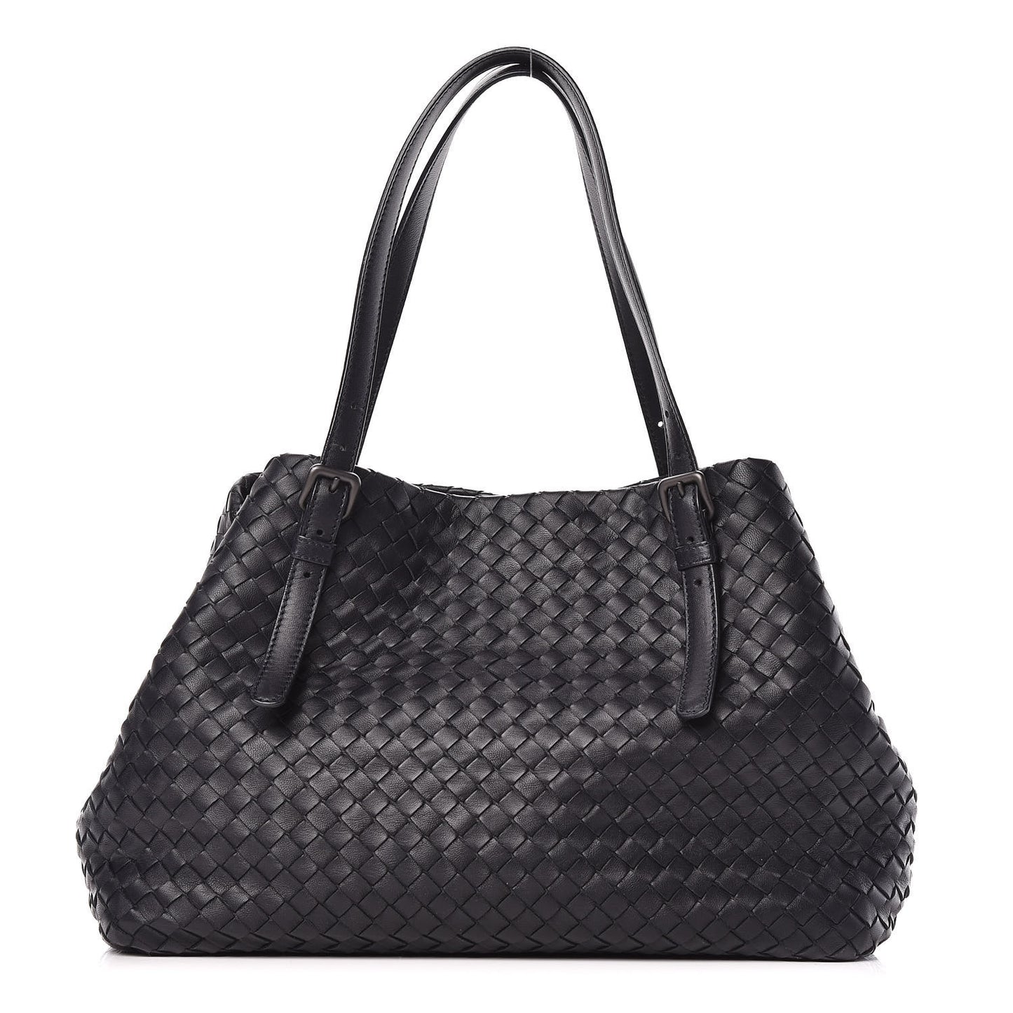 Nappa Intrecciato Medium Seamless Tote Black