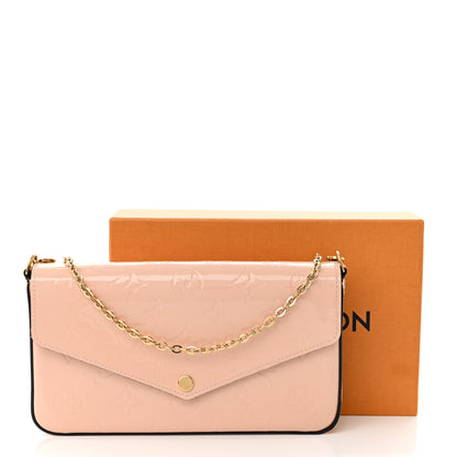 Louis Vuitton Vernis Felicie Chain Wallet Rose Ballerine 12 of 12