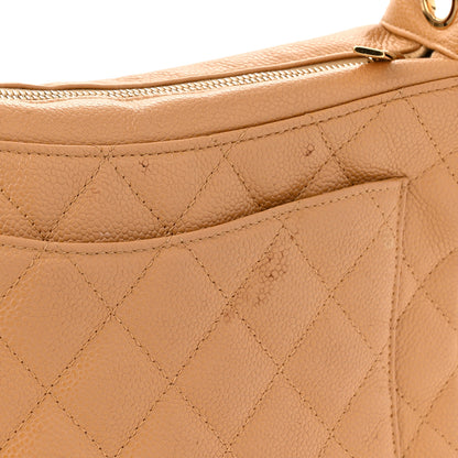Chanel Caviar Quilted Timeless CC Shoulder Bag Beige 12 of 13