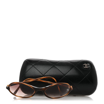 Chanel Acetate Crystal CC Oval Sunglasses 5044-B Tortoise 8 of 8
