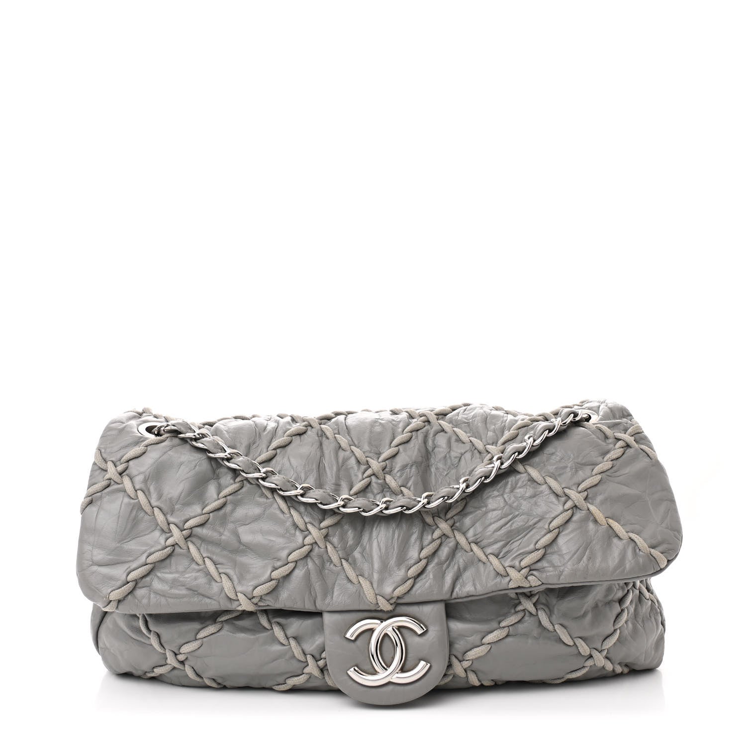 Chanel Calfskin Ultra Stitch Oversized Flap Grey 1 of 10