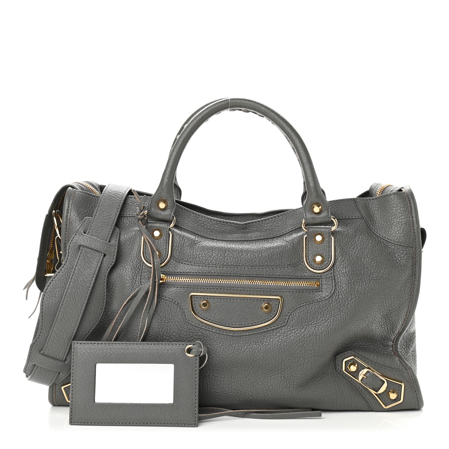 Balenciaga Chevre Gold Metallic Edge Hardware City Gris Acier 1 of 9