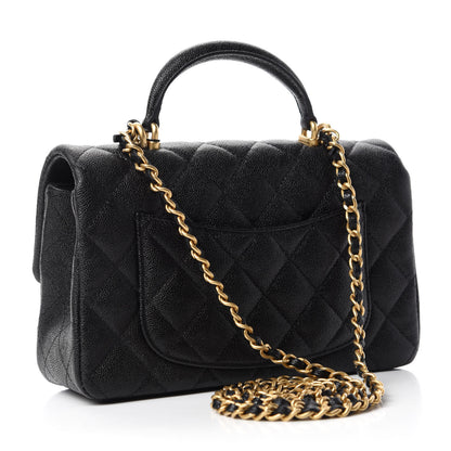 Chanel Caviar Quilted Mini Top Handle Rectangular Flap Black 3 of 11