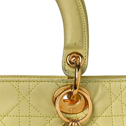 Christian Dior Lambskin Cannage Large Lady Dior Light Green 12 of 14