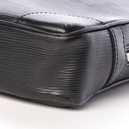 Louis Vuitton Epi Porte-Documents Voyage Briefcase Black 9 of 12