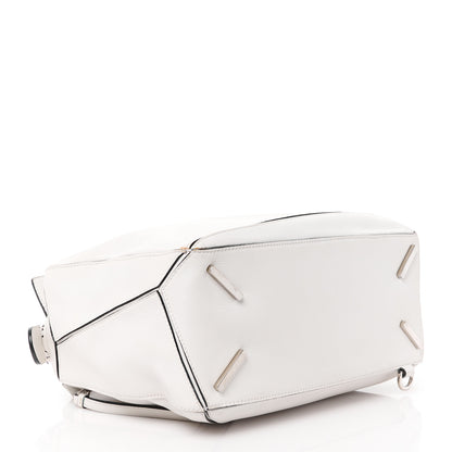 Loewe Calfskin Medium Puzzle Bag White 4 of 14